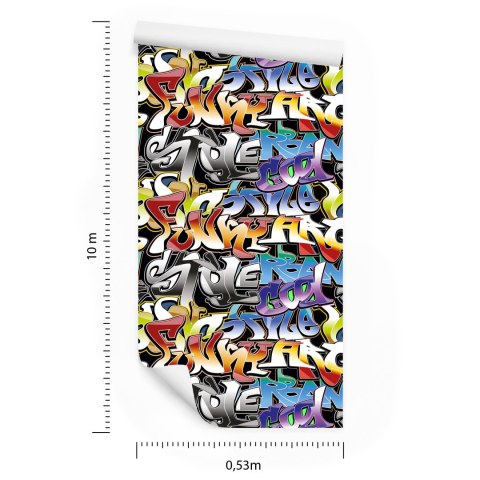 Tapeta Graffiti W Wielu Kolorach