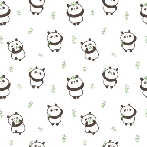 Tapeta Pandy Z Liśćmi W Tle