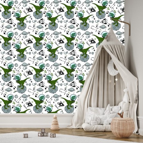 Tapeta Do Pokoju Dziecka, Dinozaury Kosmos Gwiazdy