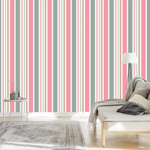 Tapeta Nowoczesna W Paski 3D Do Salonu, Sypialni