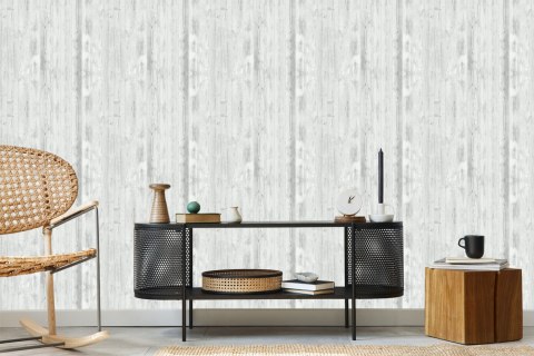 Tapeta Modne Jasne Pionowe Deski Drewniane