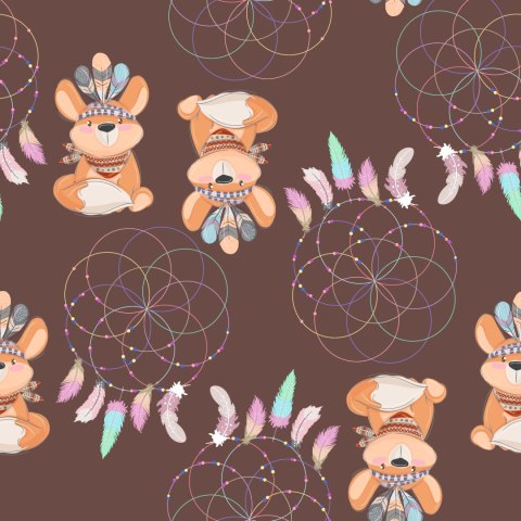 Tapeta Liski Z Piórkami