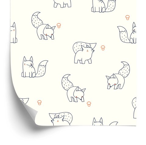 Tapeta Minimalistyczne Lisy
