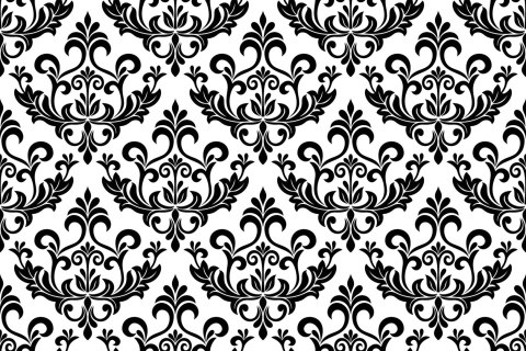 Tapeta Czarno - Białe Ornamenty