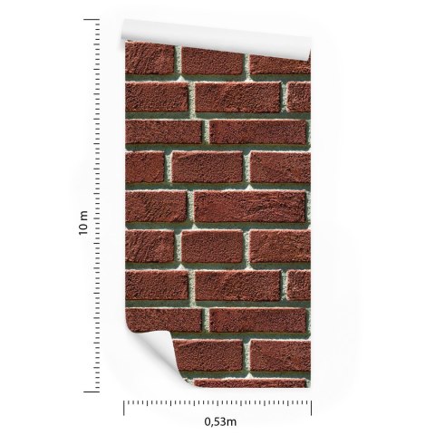 Tapeta Cegła Czerwona 3D