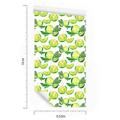 Tapeta Do Kuchni, Owoce, Limonki, Liście