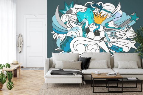 Fototapeta Piłka Nożna Graffiti