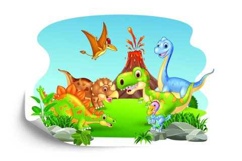 Fototapeta Wesołe Dinozaury