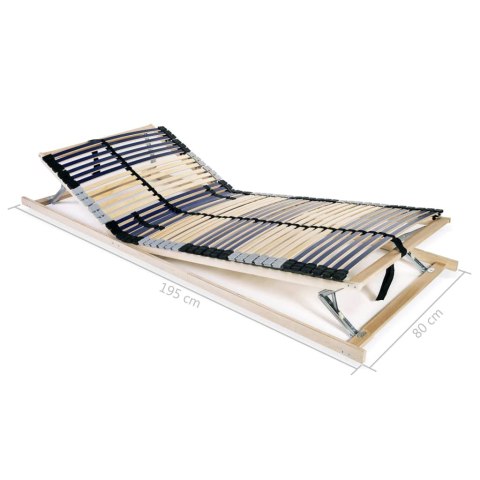 Stelaż do łóżka z 42 listwami, 7 stref, 80 x 200 cm