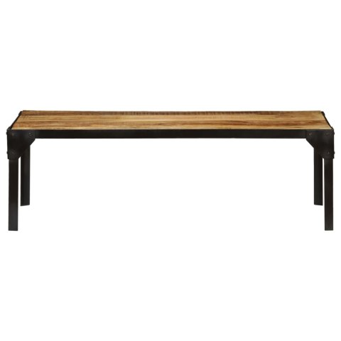 Stolik kawowy, surowe drewno mango i stal, 110 cm
