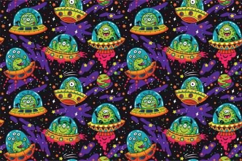 Fototapeta Kolorowe Zwariowane Ufo