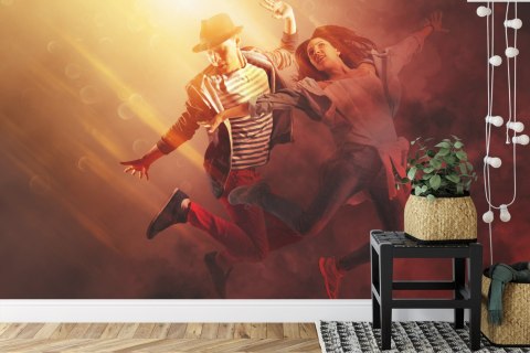 Fototapeta Hip-Hopowa Para Taneczna Podczas Występu