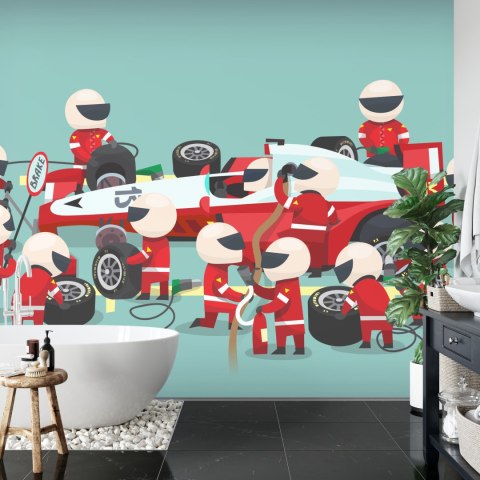 Fototapeta Pit Stop Bolidu F1