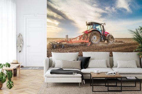 Fototapeta Traktor Pracujący Na Polu