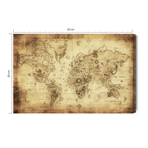 Obraz Na Płótnie Starożytna Mapa Świata Vintage