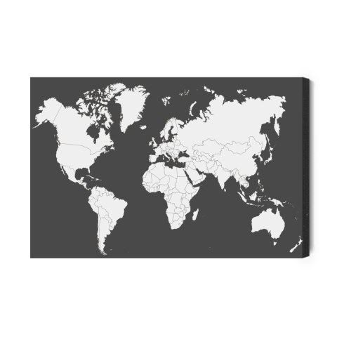 Obraz Na Płótnie Klasyczna Mapa Świata
