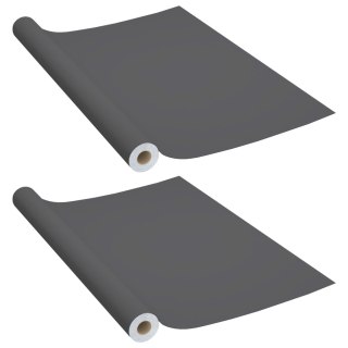 Okleiny meblowe samoprzylepne, 2 szt., szare, 500x90 cm, PVC