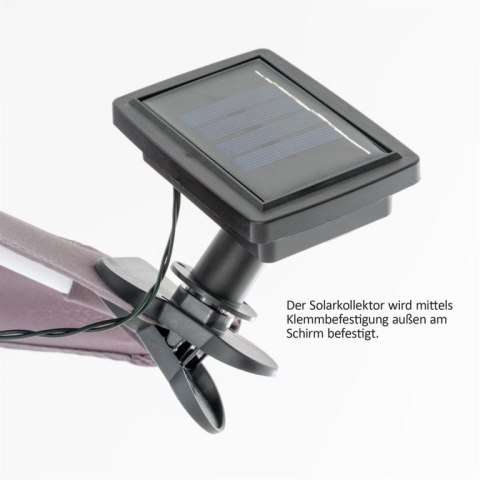 Solarny migający łańcuch dla oświetlenia parasola słonecznego - 72 LED