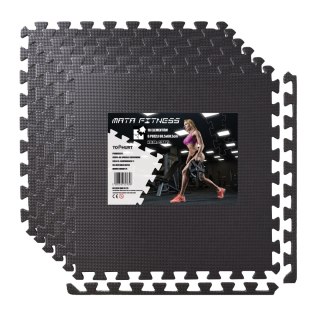 Mata ochronna FITNESS komplet 6 sztuk czarna