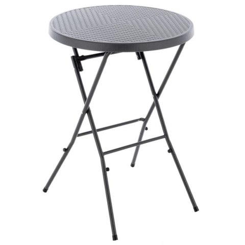 Składany wysoki stolik - szary 110 cm