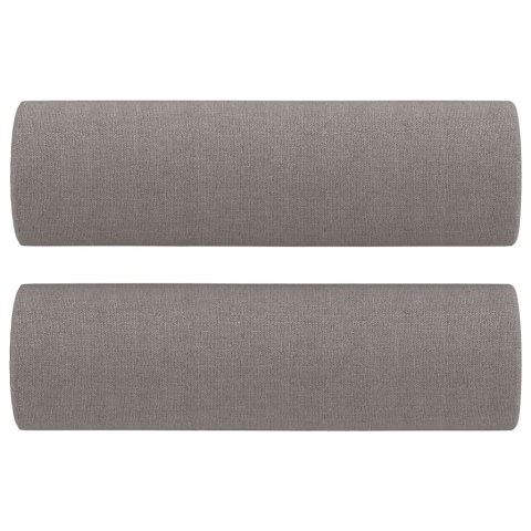 2-osobowa sofa z poduszkami, kolor taupe, 120 cm, tkanina