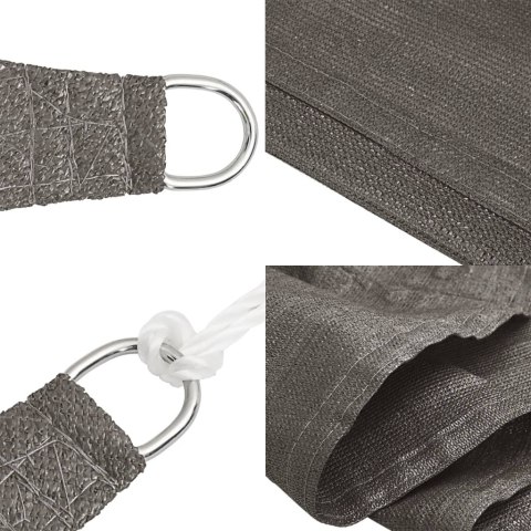Żagiel przeciwsloneczny, 160 g/m², antracytowy, 2,5x4 m, HDPE