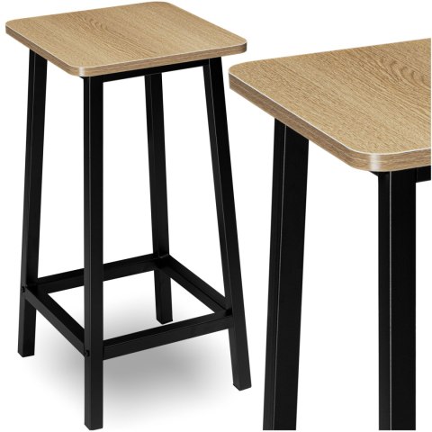 Krzesło barowe metalowe KENT MODERN OAK