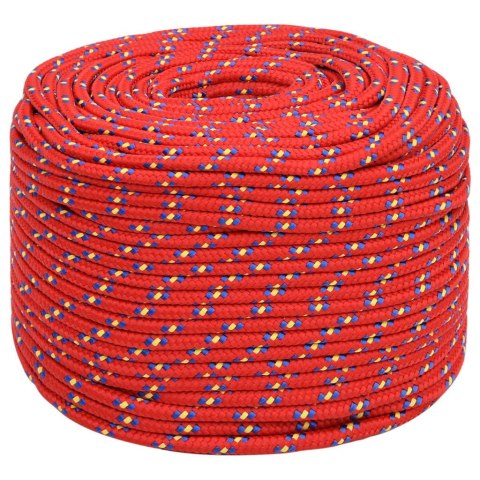 Linka żeglarska, czerwona, 10 mm, 100 m, polipropylen