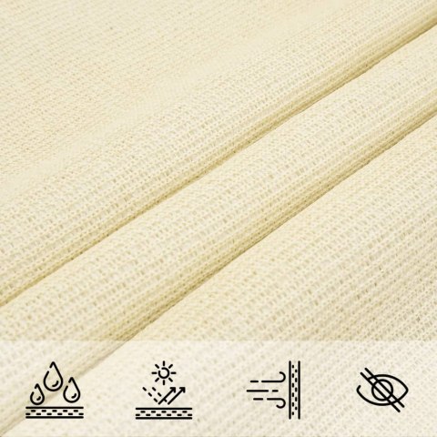 Żagiel przeciwsłoneczny, 160 g/m², kremowy, 3/4x3 m, HDPE