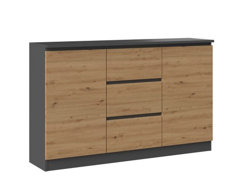 Komoda Malwa 2D3S ANTRACYT DĄB ARTISAN
