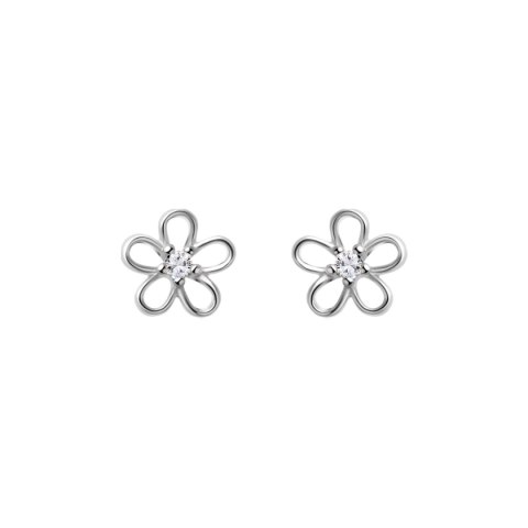 Rhodium plated silver earrings KSE6591
