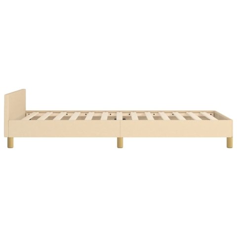 Rama łóżka bez materaca Kremowa 90x200 cm Tkanina