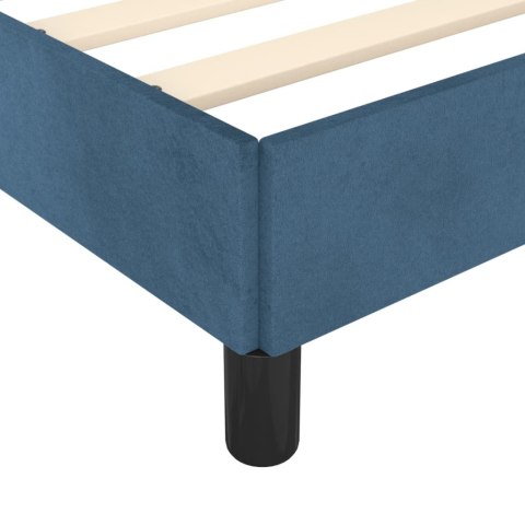 Rama łóżka bez materaca, ciemnoniebieska, 80x200 cm, aksamitna