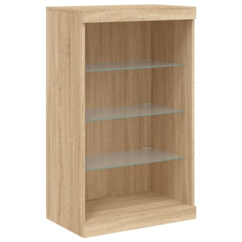 Szafki z oświetleniem LED, 3 szt., dąb sonoma