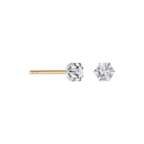 Gold earrings KZD6676 - Diamond