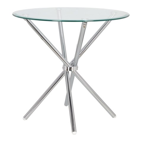 Stół Ufo 80cm transparentny/ chrom