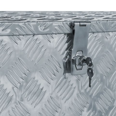 Aluminiowa skrzynia, 110,5 x 38,5 x 40 cm, srebrna