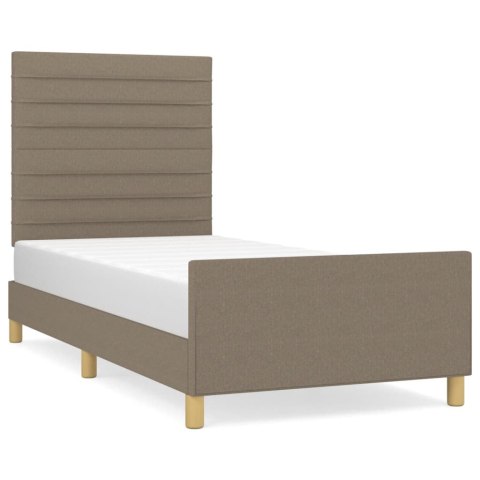 Rama łóżka bez materaca Taupe 90x200 cm Tkanina