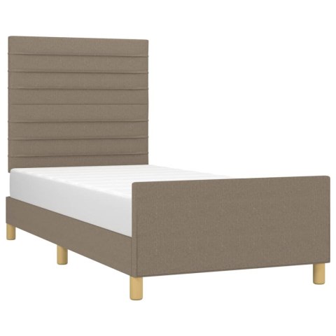 Rama łóżka bez materaca Taupe 90x200 cm Tkanina