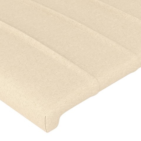 Rama łóżka bez materaca Kremowa 90x200 cm Tkanina