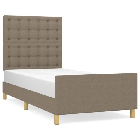 Rama łóżka bez materaca Taupe 90x200 cm Tkanina