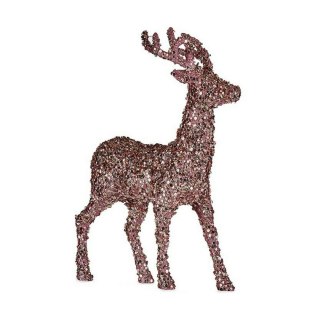 Świąteczny renifer Krist+ Różowy Złoty Renifer 15 x 45 x 30 cm