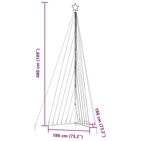 Lampki choinkowe, 789 ciepłych białych LED, 480 cm