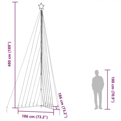 Lampki choinkowe, 789 ciepłych białych LED, 480 cm