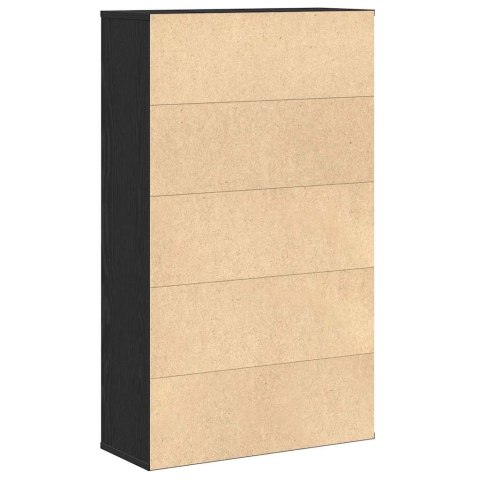 Regał, czarny, 60x24x101,5 cm, materiał drewnopochodny