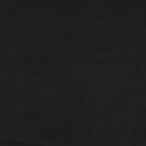 Rama łóżka z zagłówkiem, czarna, 90x190 cm, aksamitna