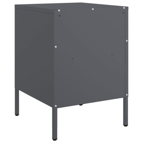 Szafka nocna, antracytowa, 36x39x50,5 cm, stal