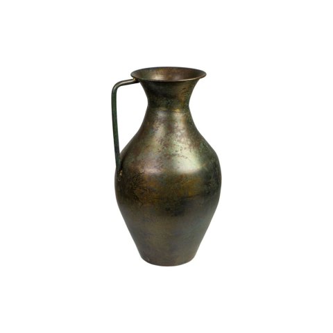 Wazon Romimex Antique Brązowy Metal Z uchwytem