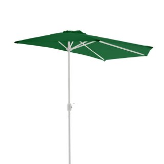 Półokrągły parasol balkonowy 2,7 m ciemnozielony z korbką
