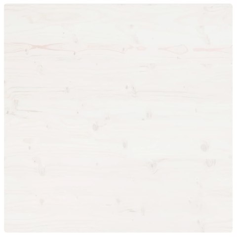 Blat stołu, biały, 70x70x2,5cm, lite drewno sosnowe, kwadratowy